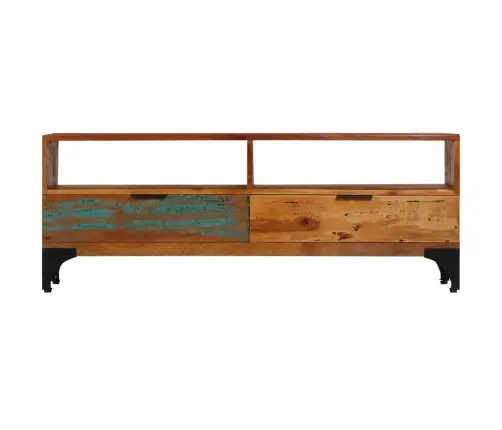 Televizoriaus Spintelė, 118X35X45cm Perdirbtos Med. Masyvas