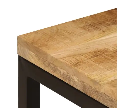Kafijas Galdiņš, 100X50X35 Cm, Mango Masīvkoks Un Tērauds Vidaxl
