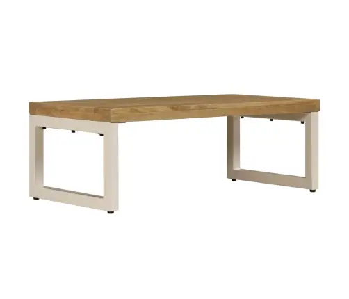 Kavos Staliukas, 100X50X35cm Mango Medienos Masyvas Ir Plienas