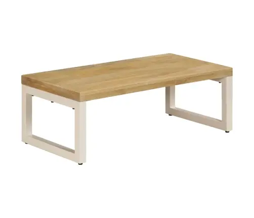 Kavos Staliukas, 100X50X35cm Mango Medienos Masyvas Ir Plienas