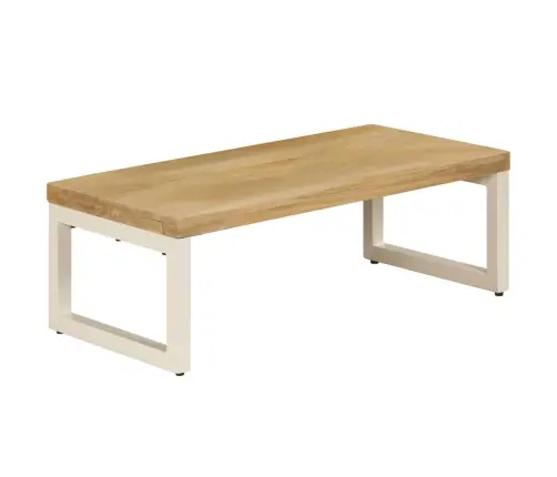 Kavos Staliukas, 100X50X35cm Mango Medienos Masyvas Ir Plienas