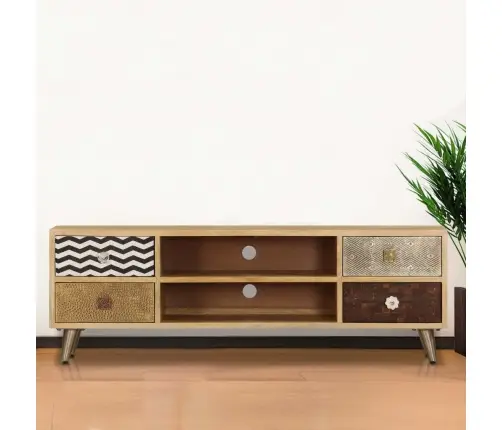 Tv Spintelė, 120X30X40cm Mango Medienos Masyvas