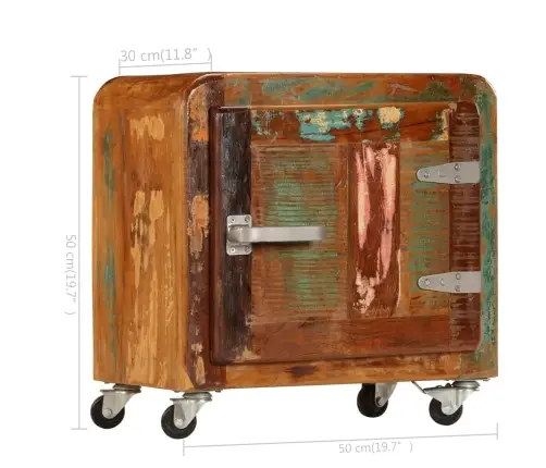 Naktsskapītis, 50X30X50 Cm, Pārstrādāts Masīvkoks Vidaxl