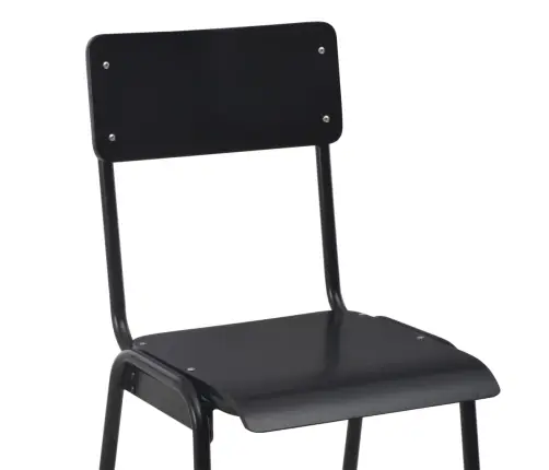 Bāra Krēsli, 2 Gab., Saplāksnis Un Tērauds, Melni Vidaxl