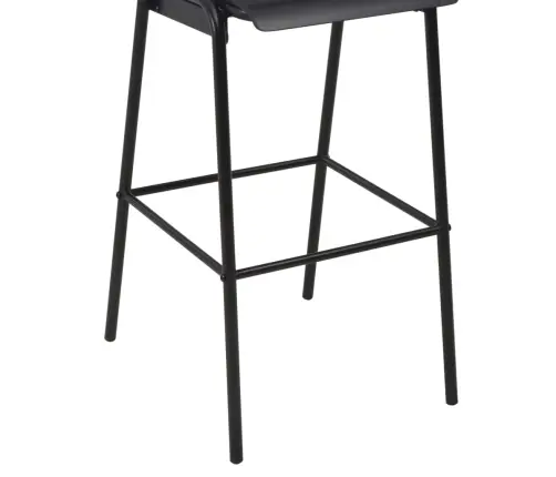Bāra Krēsli, 2 Gab., Saplāksnis Un Tērauds, Melni Vidaxl