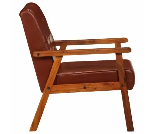 Atpūtas Krēsls, Brūna Dabīgā Āda Vidaxl