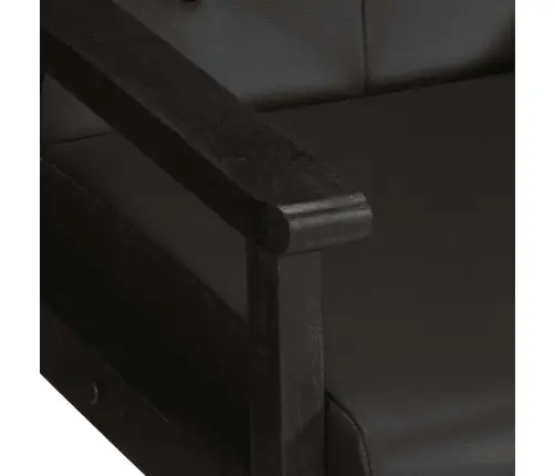 Atpūtas Krēsls, Melna Dabīgā Āda Vidaxl