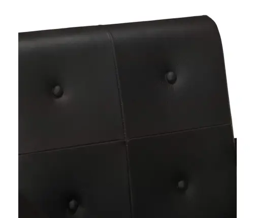 Atpūtas Krēsls, Melna Dabīgā Āda Vidaxl