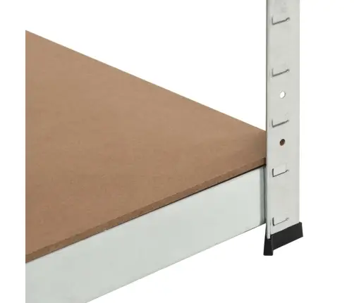 5 Riiuliga Nurgariiul, Hõbedane, Teras Ja Tehispuit