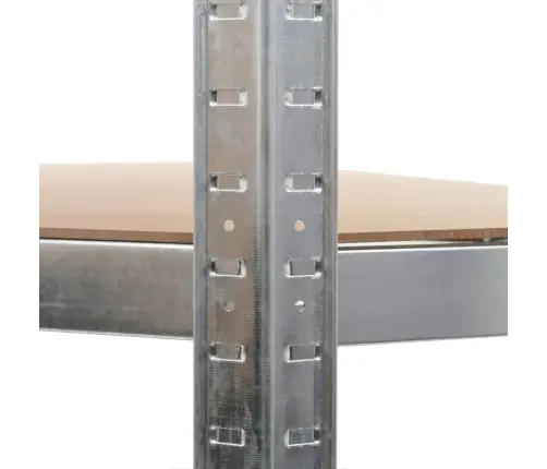 5 Riiuliga Nurgariiul, Hõbedane, Teras Ja Tehispuit