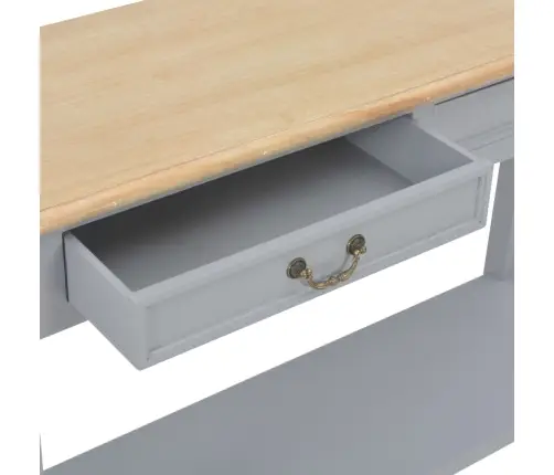 Konsoles Galds, 110X35X80 Cm, Pelēks Un Dabīga Koka Krāsā Vidaxl