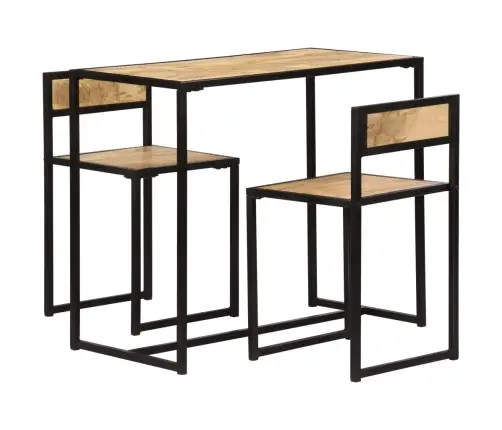 3-Daļīgs Virtuves Mēbeļu Komplekts, Mango Masīvkoks Vidaxl