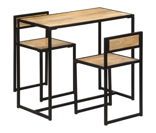 3-Daļīgs Virtuves Mēbeļu Komplekts, Mango Masīvkoks Vidaxl