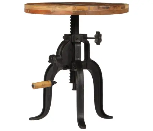 Galdiņš, 45X(45-62) Cm, Pārstrādāts Masīvkoks Un Čuguns Vidaxl