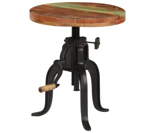 Galdiņš, 45X(45-62) Cm, Pārstrādāts Masīvkoks Un Čuguns Vidaxl