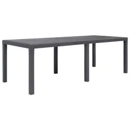 Aialaud 220 X 90 X 72 Cm Rotangi Välimusega Plast, Pruun