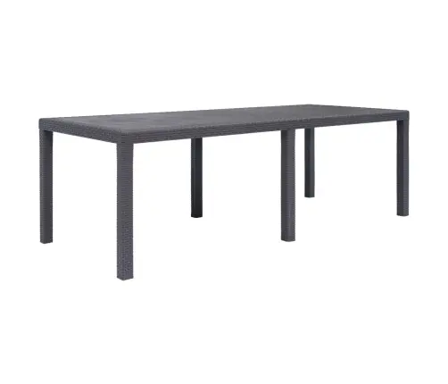 Aialaud 220 X 90 X 72 Cm Rotangi Välimusega Plast, Pruun