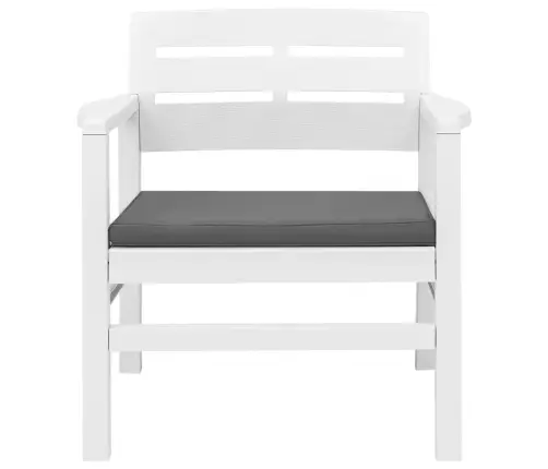 3-Daļīgs Dārza Atpūtas Mēbeļu Komplekts, Plastmasa, Balts Vidaxl 3-Daļīgs Dārza Atpūtas Mēbeļu Komplekts, Plastmasa, Balts Vidaxl