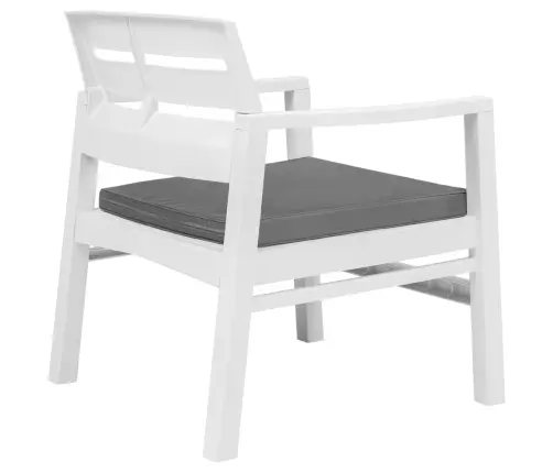 3-Daļīgs Dārza Atpūtas Mēbeļu Komplekts, Plastmasa, Balts Vidaxl 3-Daļīgs Dārza Atpūtas Mēbeļu Komplekts, Plastmasa, Balts Vidaxl