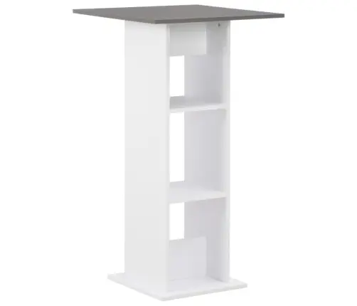 Baro Stalas, Baltas Ir Antracito, 60X60X110Cm