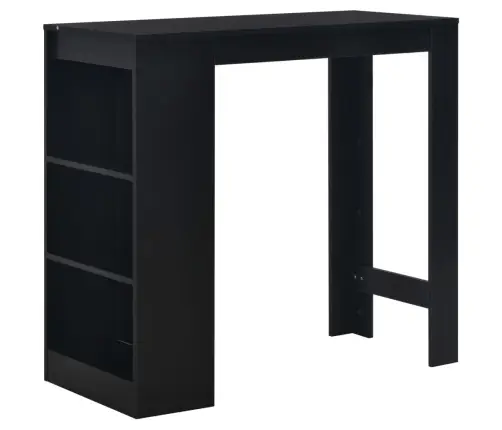 Baro Stalas Su Lentyna, Juodas, 110X50X103Cm