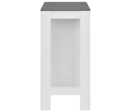 Bāra Galds Ar Plauktu, Balts, 110X50X103 Cm Vidaxl