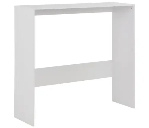 Bāra Galds Ar Divām Virsmām, 130X40X120 Cm, Balts Vidaxl