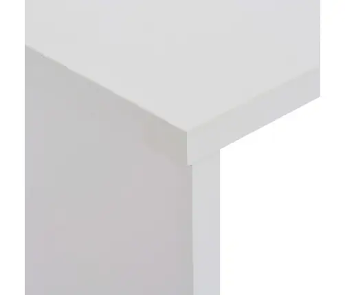 Bāra Galds Ar Divām Virsmām, 130X40X120 Cm, Balts Vidaxl
