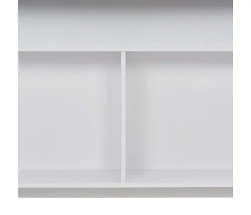 Bāra Galds Ar Divām Virsmām, 130X40X120 Cm, Balts Vidaxl