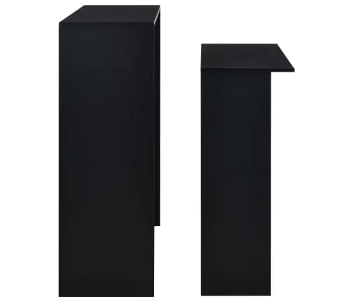 Bāra Galds Ar Divām Virsmām, 130X40X120 Cm, Melns Vidaxl