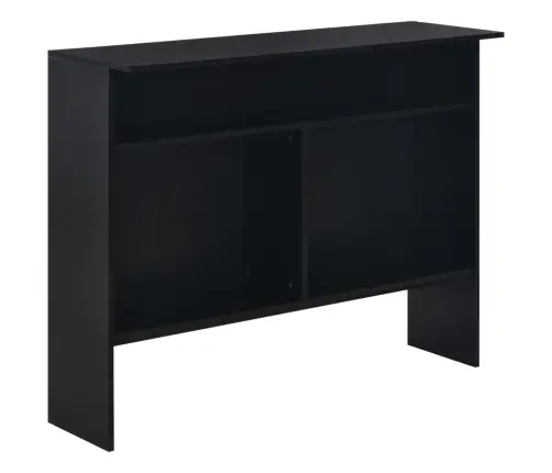Bāra Galds Ar Divām Virsmām, 130X40X120 Cm, Melns Vidaxl