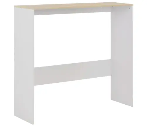 Baarilaud 2 Lauaplaadiga, Valge Ja Tamm, 138 X 40 X 120 Cm