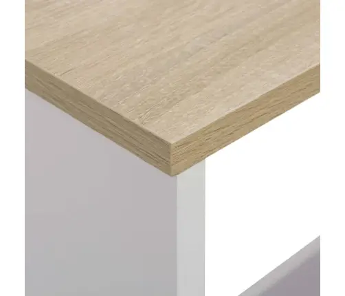 Baarilaud 2 Lauaplaadiga, Valge Ja Tamm, 138 X 40 X 120 Cm