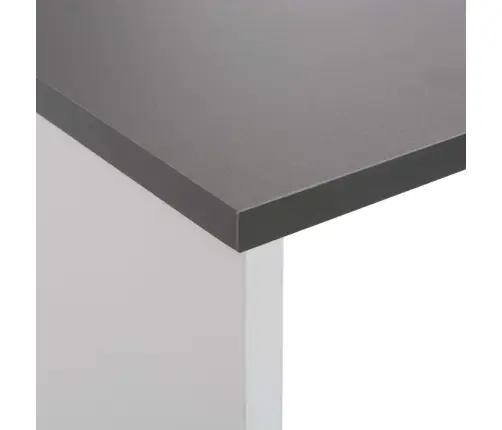 Bāra Galds Ar Divām Virsmām, 130X40X120 Cm, Balts Un Pelēks Vidaxl