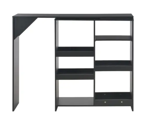 Baro Stalas Su Judinama Lentyna, Juodas, 138X39X110Cm