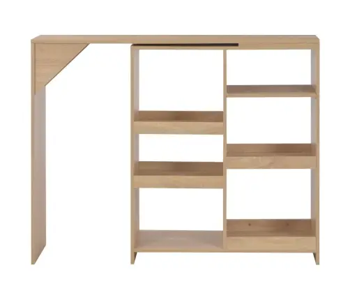 Bāra Galds Ar Pārvietojamu Plauktu, 138X39X110 Cm, Ozolkoks Vidaxl