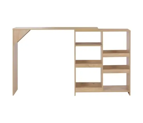 Bāra Galds Ar Pārvietojamu Plauktu, 138X39X110 Cm, Ozolkoks Vidaxl