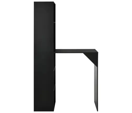 Baro Stalas Su Spintele, Juodos Sp., 115X59X200Cm