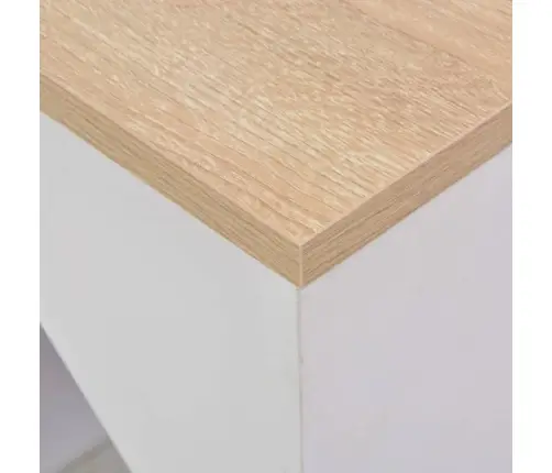 Bāra Galds Ar Skapi, 115X59X200 Cm, Balts Vidaxl