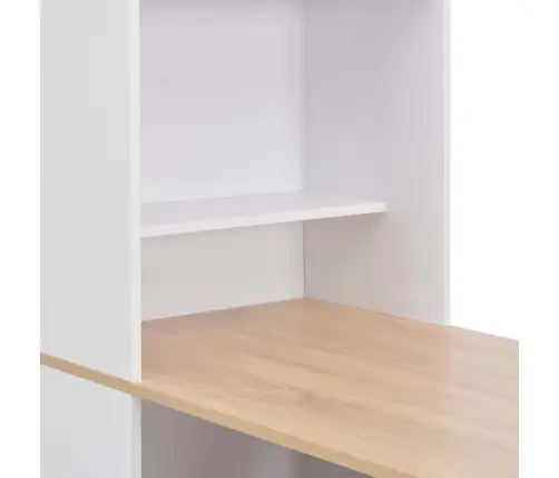 Bāra Galds Ar Skapi, 115X59X200 Cm, Balts Vidaxl