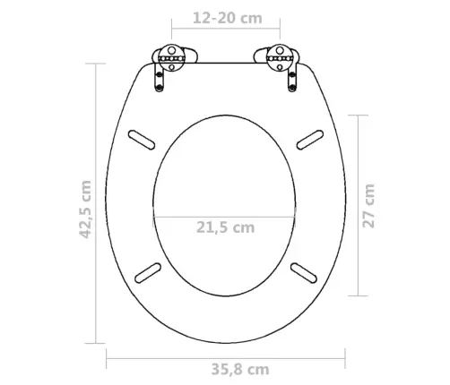 Klozeto Sėdynės Su Soft-Close Mech. Dang., 2Vnt., Juodos, Mdf