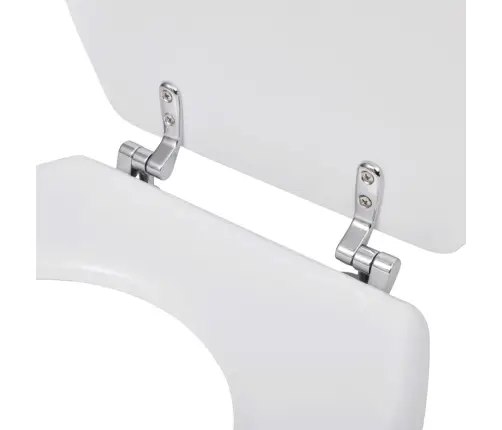 Tualetes Poda Sēdekļi Ar Vākiem, 2 Gab., Mdf, Balti Vidaxl