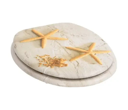 Tualetes Poda Sēdekļi Ar Vākiem, 2 Gab., Mdf, Jūraszvaigzne Vidaxl