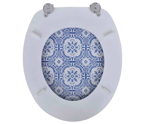Tualetes Poda Sēdekļi Ar Vāku, 2 Gab., Mdf, Porcelāna Dizains Vidaxl
