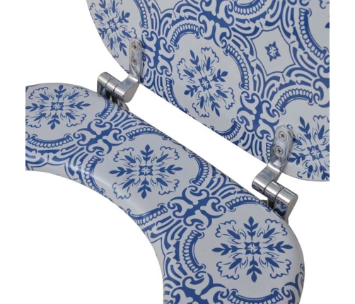 Tualetes Poda Sēdekļi Ar Vāku, 2 Gab., Mdf, Porcelāna Dizains Vidaxl