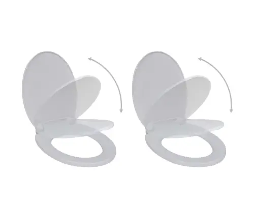 Klozeto Sėdynės, 2Vnt., Baltos, Plastikas