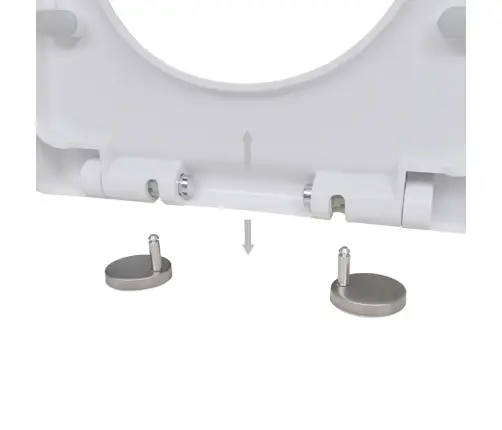 Vaikselt Sulguvate Kaantega Prill-Lauad, 2 Tk, Plast, Valge