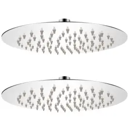 Lietus Dušas Galvas, 2 Gab., 20 Cm Diametrā, Nerūsējošs Tērauds Vidaxl