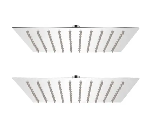 Lietus Dušas Galvas, 2 Gab., 20X20 Cm, Nerūsējošs Tērauds Vidaxl