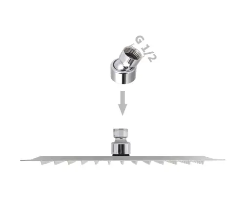 Lietus Dušas Galvas, 2 Gab., 25X25 Cm, Nerūsējošs Tērauds Vidaxl